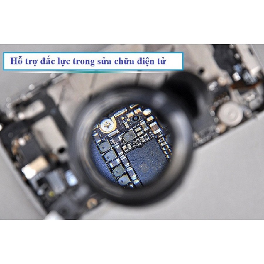 Kính lúp có đèn độ phóng đại 15X đeo mắt V3 dành cho thợ sửa chữa điện tử