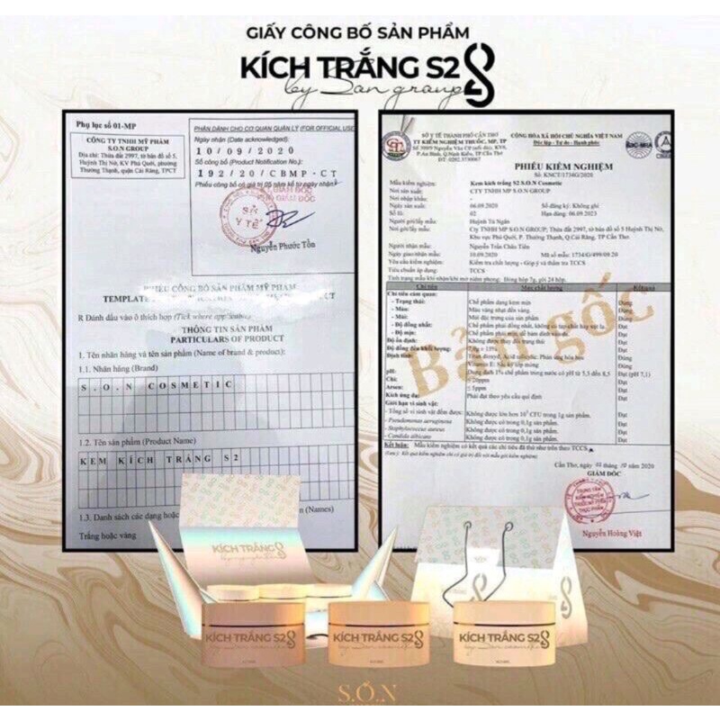 Combo Kích Trắng Body Tam Sắc S2 Chính Hãng