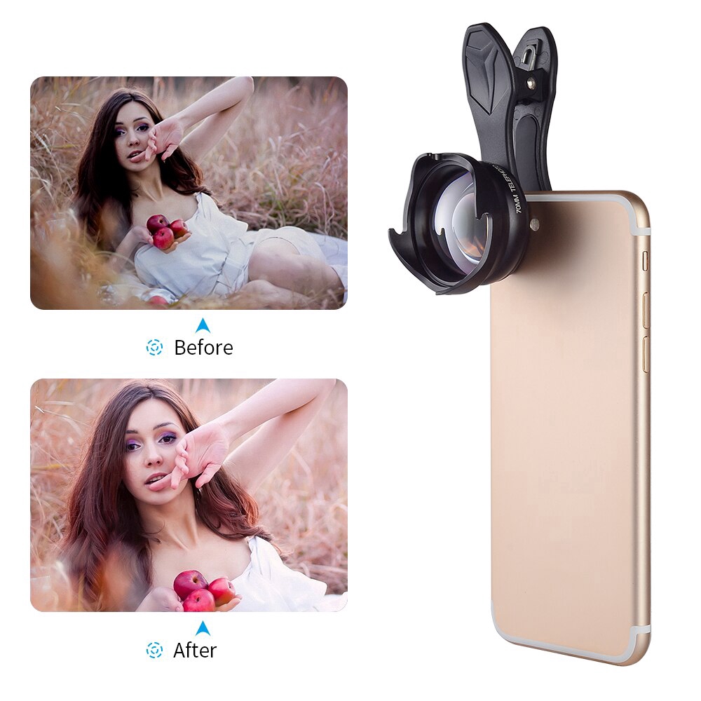 điện thoại APEXEL 2in1 chuyên nghiệp Lens kit 2.5x Lens kính thiên văn + 238 độ Lens siêu fisheye Lente