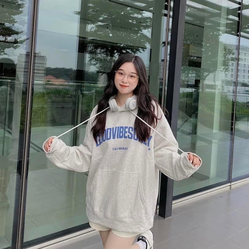 Áo Hoodie Local Brand Form Rộng Unisex GOODVIBES -pqk boutique