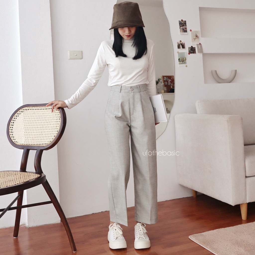 Quần ống rộng dáng suông lửng – Basic Trousers – ufo.thebasic