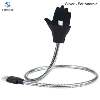 ✿♥▷ Lazy Flexible Stand Up Charging Cable Coiled Holder for iPhone Android Type-C