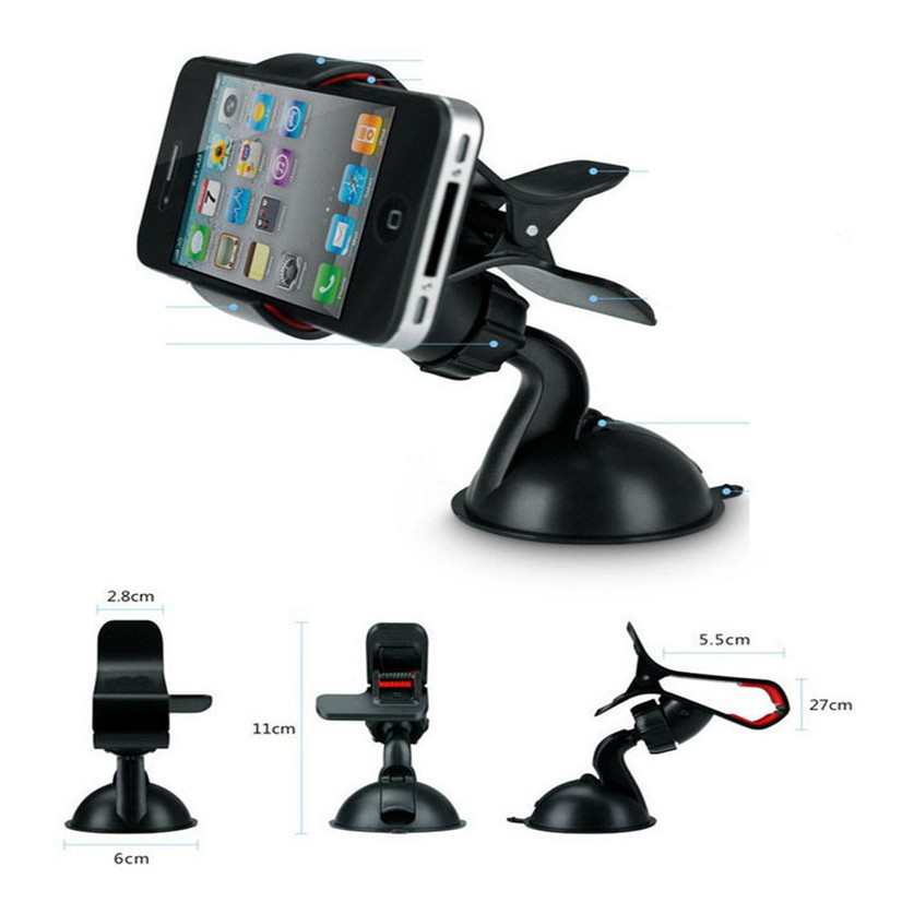 Universal Car Windshield Mount Stand Holder For iphone X XR XS Max 8 7 6 6S Plus IPAD