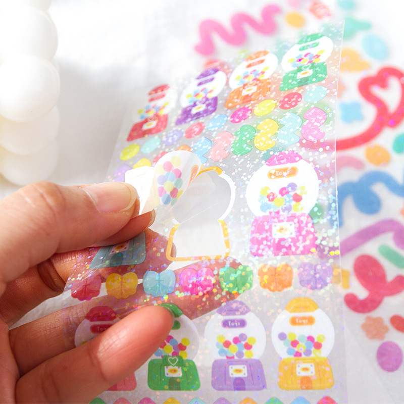 1 Tấm Sticker Cầu Vồng Trang Trí Sổ Lưu Niệm