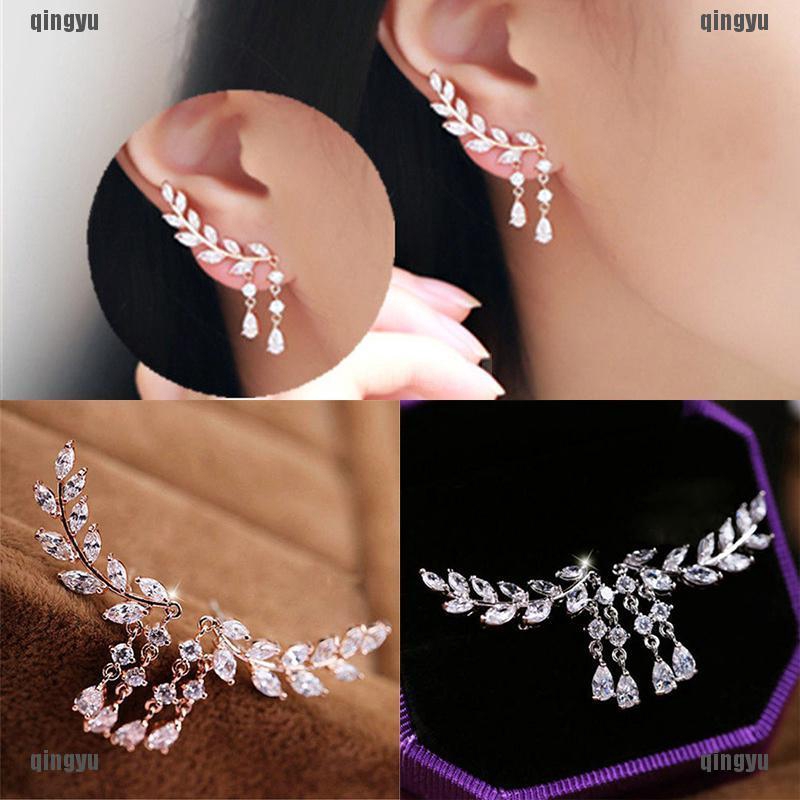 Bông Tai Hình Chiếc Lá Thời Trang Cho Nữ