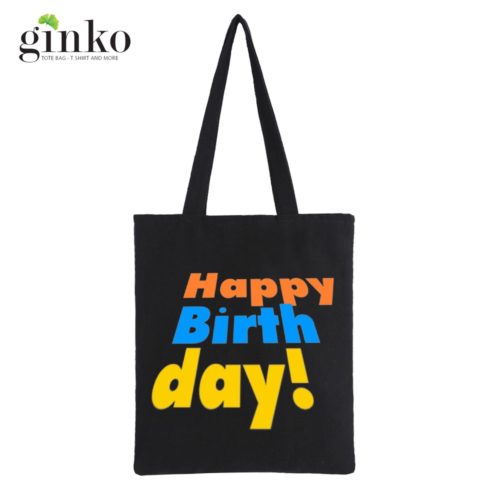 Túi tote vải GINKO dây kéo in hình retro style collection 2