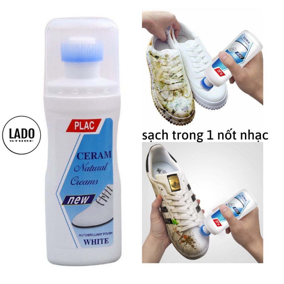 Lọ Tẩy Trắng Giày Dép Túi Xách Plac 100ml Đánh Bay Vết Bẩn Trên Giày Mà Không Cần Giặt Gia Dụng