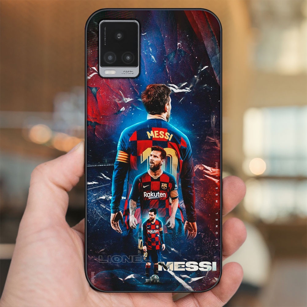Ốp lưng Vivo V20 viền đen in hình Lionel Messi Barcelona PSG