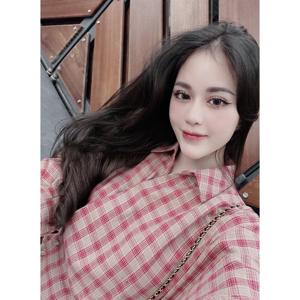 💕𝑭𝑹𝑬𝑬𝑺𝑯𝑰𝑷💕 Áo sơ mi caro cách điệu cực xinh