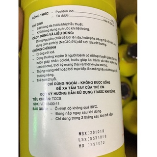 ✅ Dung dịch sát khuẩn Chai 500ml