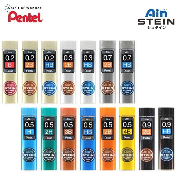 BỘ 2 TUÝP RUỘT CHÌ KIM 2B PENTEL 0.5 / 0.7 MM (12 NGÒI/TUÝP) HOẶC 1 TUÝP 0.9 MM (36 NGÒI/TUÝP), 0.3 MM (15 NGÒI/TUÝP)