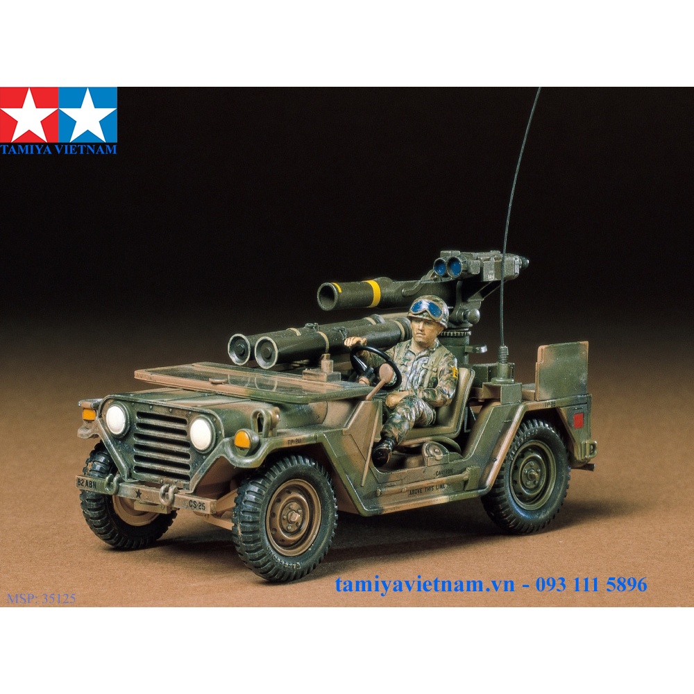 35125 Mô hình quân sự xe Jeep của Mỹ 1/35 SCALE U.S. M151A2 w/TOW LAUNCHER