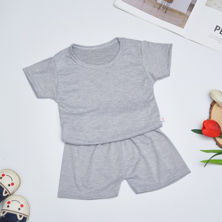 Bộ Cộc Tay Trơn, Bộ Quần Áo Phông Cho Bé Vải Cotton Cao Cấp, Mềm Mịn Thoáng Mát - Quần Áo Trẻ Em Cao Cấp