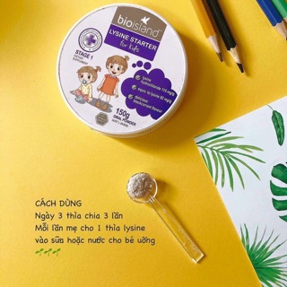 Bột Lysine Bio Islang Úc tăng chiều cao