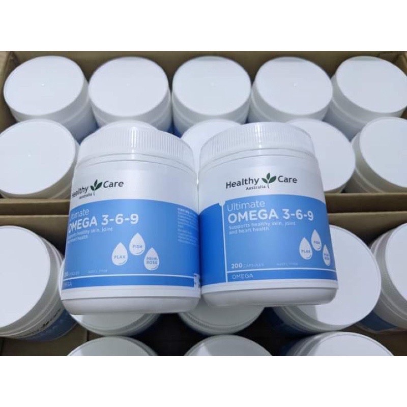 Viên uống Omega 3-6-9 Healthy Care Úc bảo vệ thần kinh, tăng trí nhớ hộp 200 viên - CO105