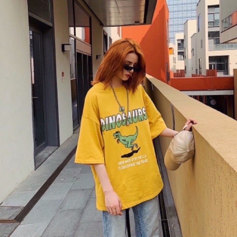 Áo Thun Unisex DINOSAURS G482, Tay Lỡ Form Rộng
