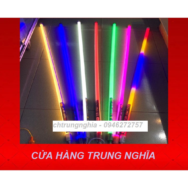 COMBO 5 Bóng Tuýp Led T8 60cm - 220V - Chống Nước - 9W, có phích cắm. Nhiều màu sắc