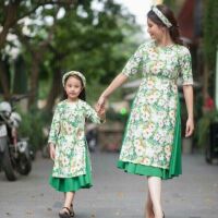 Áo dài cách tân kèm mấn