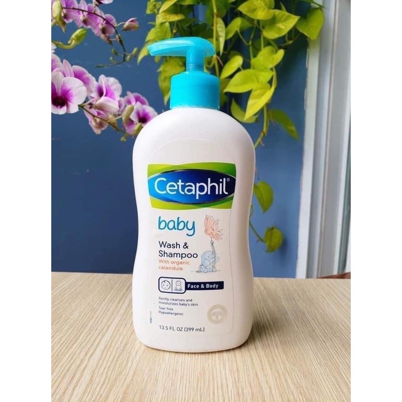 Sữa Tắm Gội Cetaphil Baby Wash Shampoo.Dưỡng Chất Hữu Cơ Từ Hoa Cúc Cho Bé.Chai 400ML