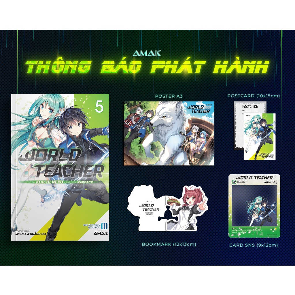 Sách World Teacher - Tập 5 - Tặng kèm Bookmark + Postcard + SNS Card - Light Novel - AMAK