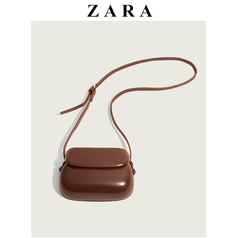Zara Women's Bag 2022 Saddle Bag Messenger Bag Small Bag High-Grade Versatile Ins Mobile Phone Bag Mini Bag Fashion HAka