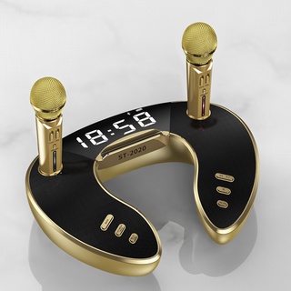 LOA Karaoke Bluetooth kèm 2micro không dây cao cấp, ST2020 kiểu dán độc đáo, âm thanh chuẩn, loa to, bảo hành 6 tháng...