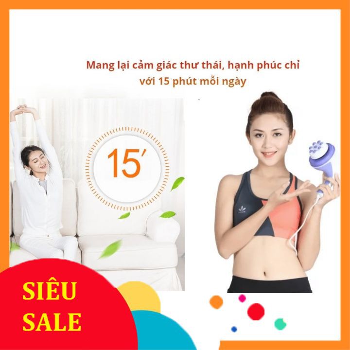 Máy mát xa cầm tay - Máy massage trị liệu đau nhức toàn thân 5 đầu Relax and t