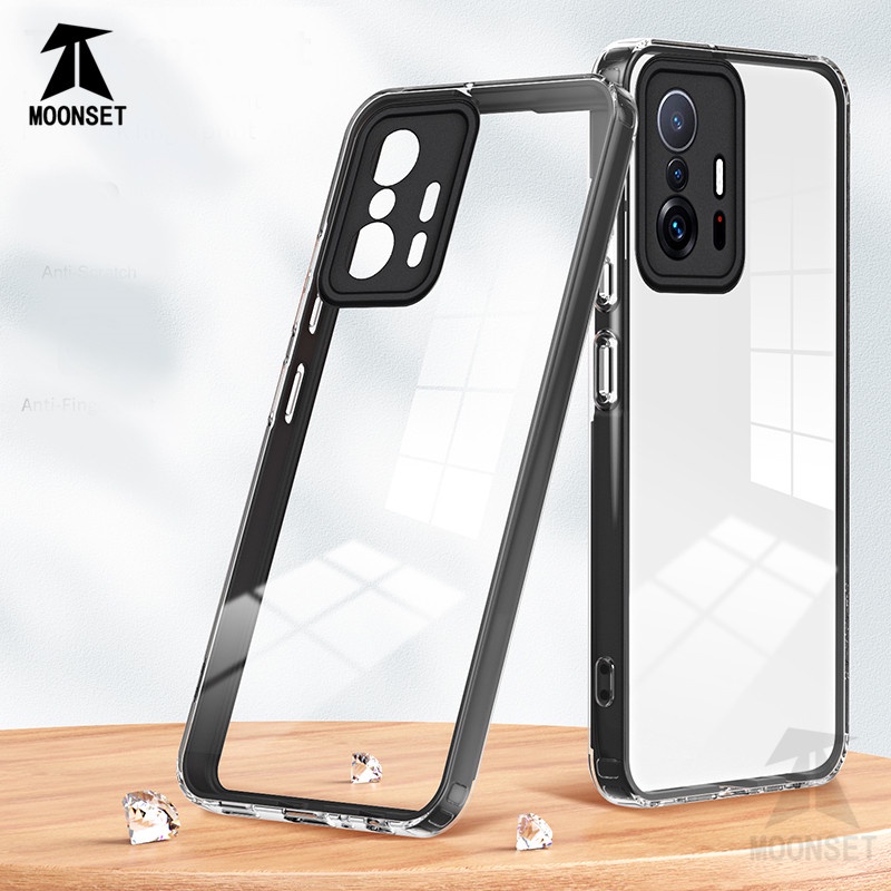 For Xiaomi 11T / 11T Pro 5G Case Lens Protection Cover Transparent TPU Silicone Shockproof Yellowing-Resistant Slim Thin Phone Cover