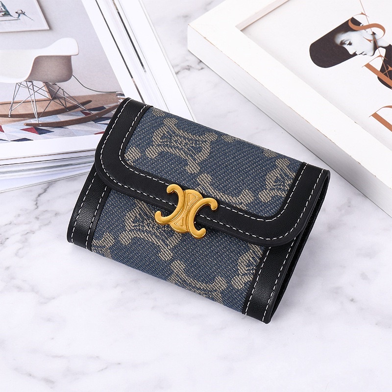 Ví đựng thẻ mini cầm tay hoạ tiết houndstooth, hoạ tiết nanh sói hottrend