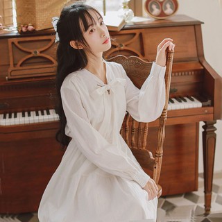 [Order] Váy trắng maxi nàng thơ thắt nơ thiết kế