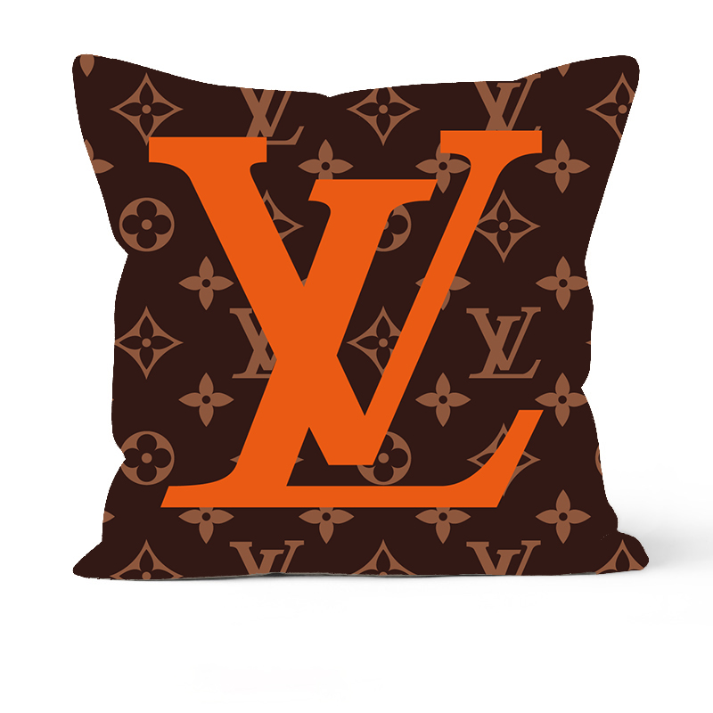 Vỏ Gối In Chữ LV-Louis Vuitton Kích Thước 45X45Cm Cho Trang Trí Không Có Gối