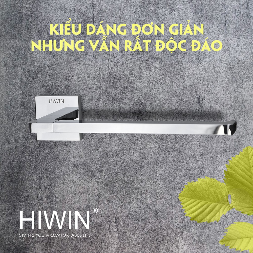 Thanh vắt khăn nhà tắm đồng mạ crom sáng bóng Hiwin Y-1205 kích thước 218x70x45