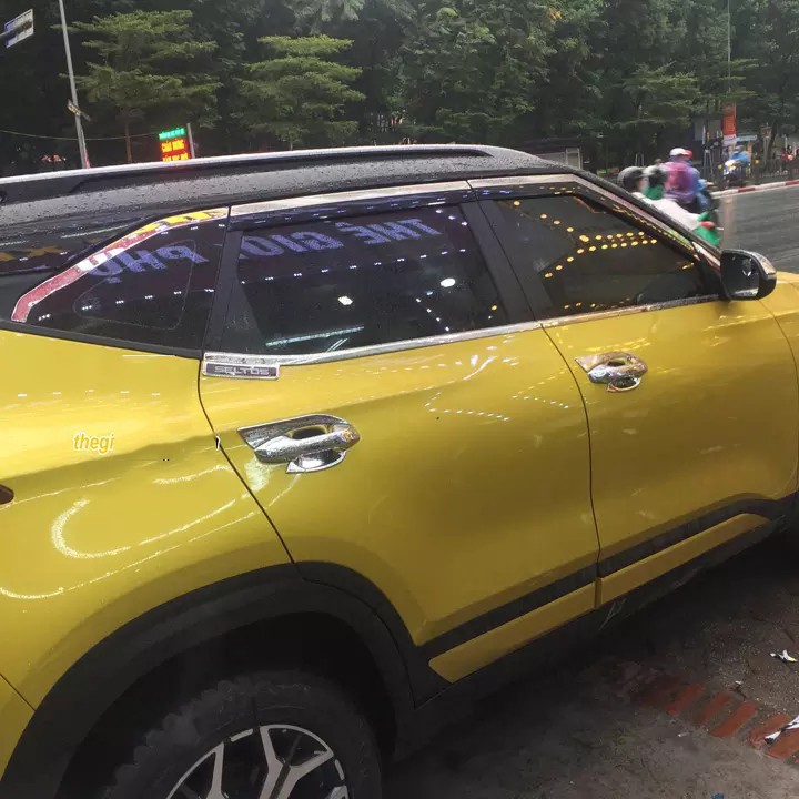 Nẹp Viền Cong, Chân Kính Inox Xe Kia Seltos 2020 2021 2022