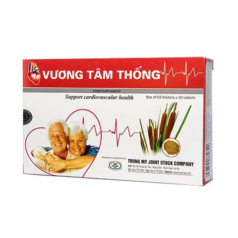 Vương Tâm Thống - Hỗ trợ phòng ngừa xơ vữa động mạch (Hộp 30 viên)