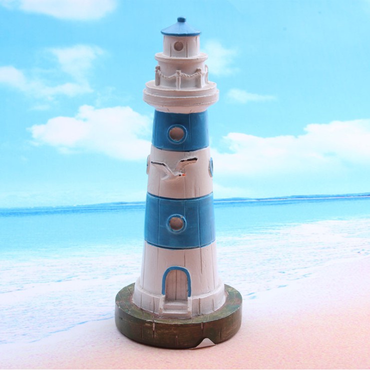 Mô hình hải đăng cao 12.5cm trang trí tiểu cảnh, terrarium, DIY