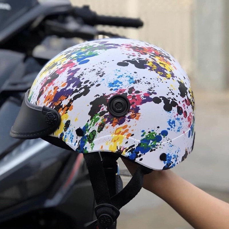 Nón nhúng carbon chính hãng chuẩn đẹp full logo tem mac hình thật