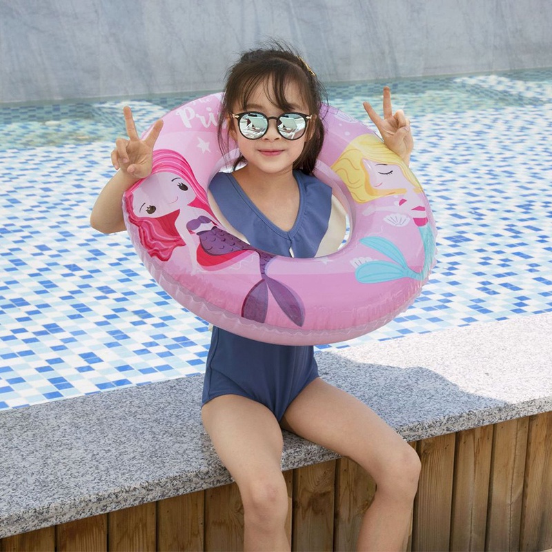 Phao bơi bơm hơi Cho trẻ em vòng nổi lốp xe hoạt hình nàng tiên cá bánh rán cầu vồng Phong cách dễ thương Vòng bơi Bơi &amp; Lặn Những người khác AKKU
