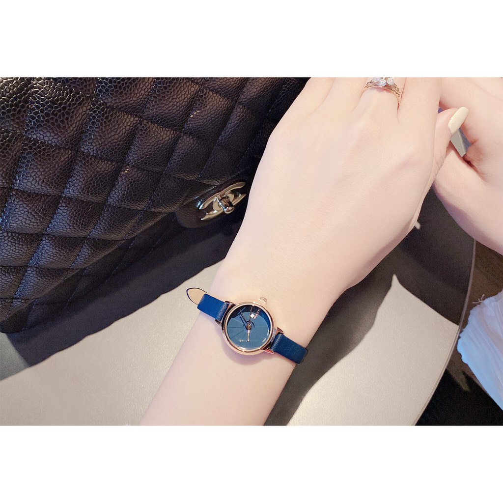 Đồng Hồ Nữ JA-979D Julius Hàn Quốc Dây Da (Xanh)