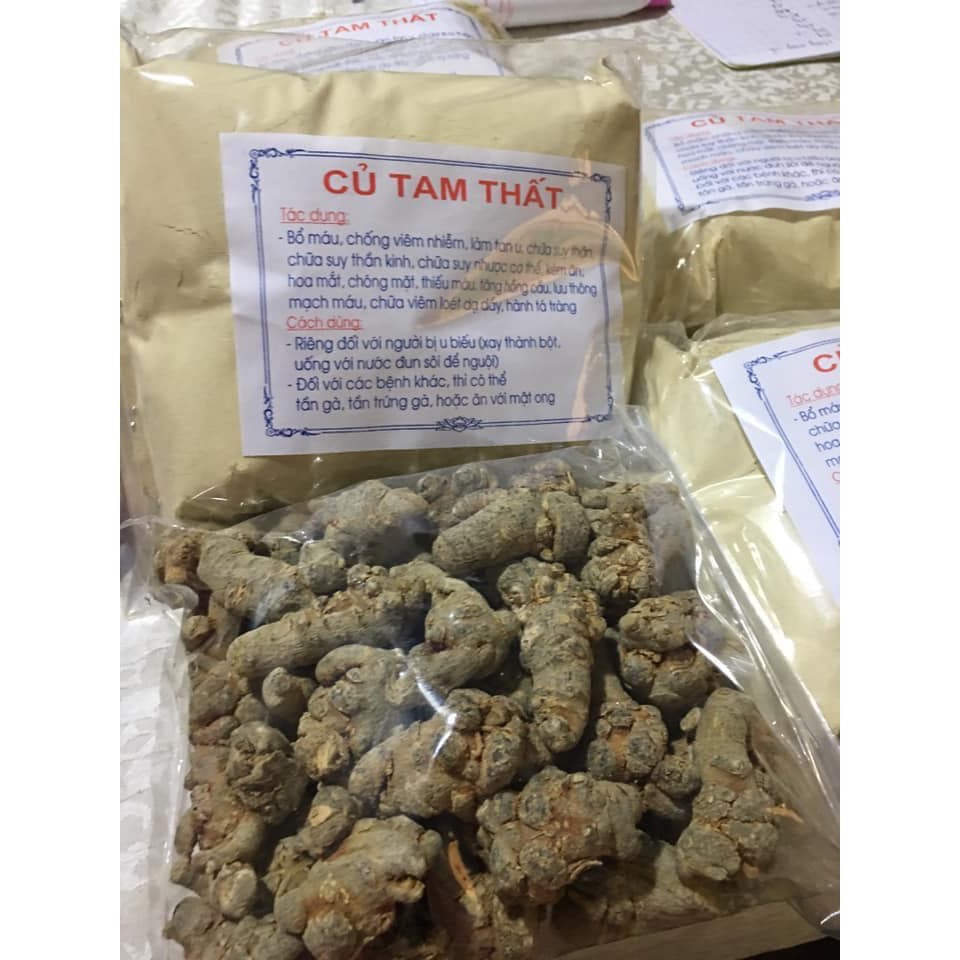 Củ Tam Thất Khô Tổng Hợp Loại 100g