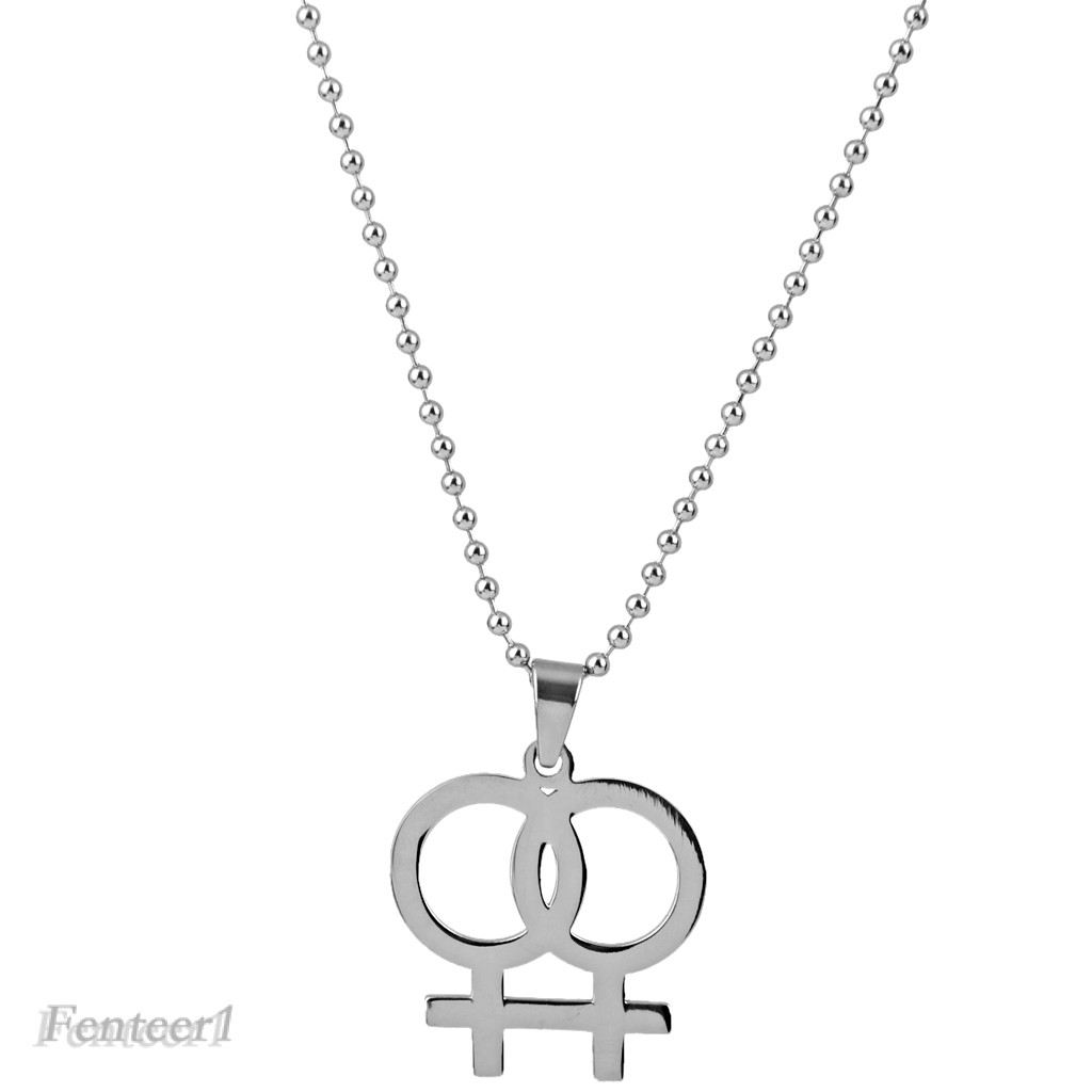 Dây chuyền mặt hình biểu tượng LGBT bằng thép không gỉ