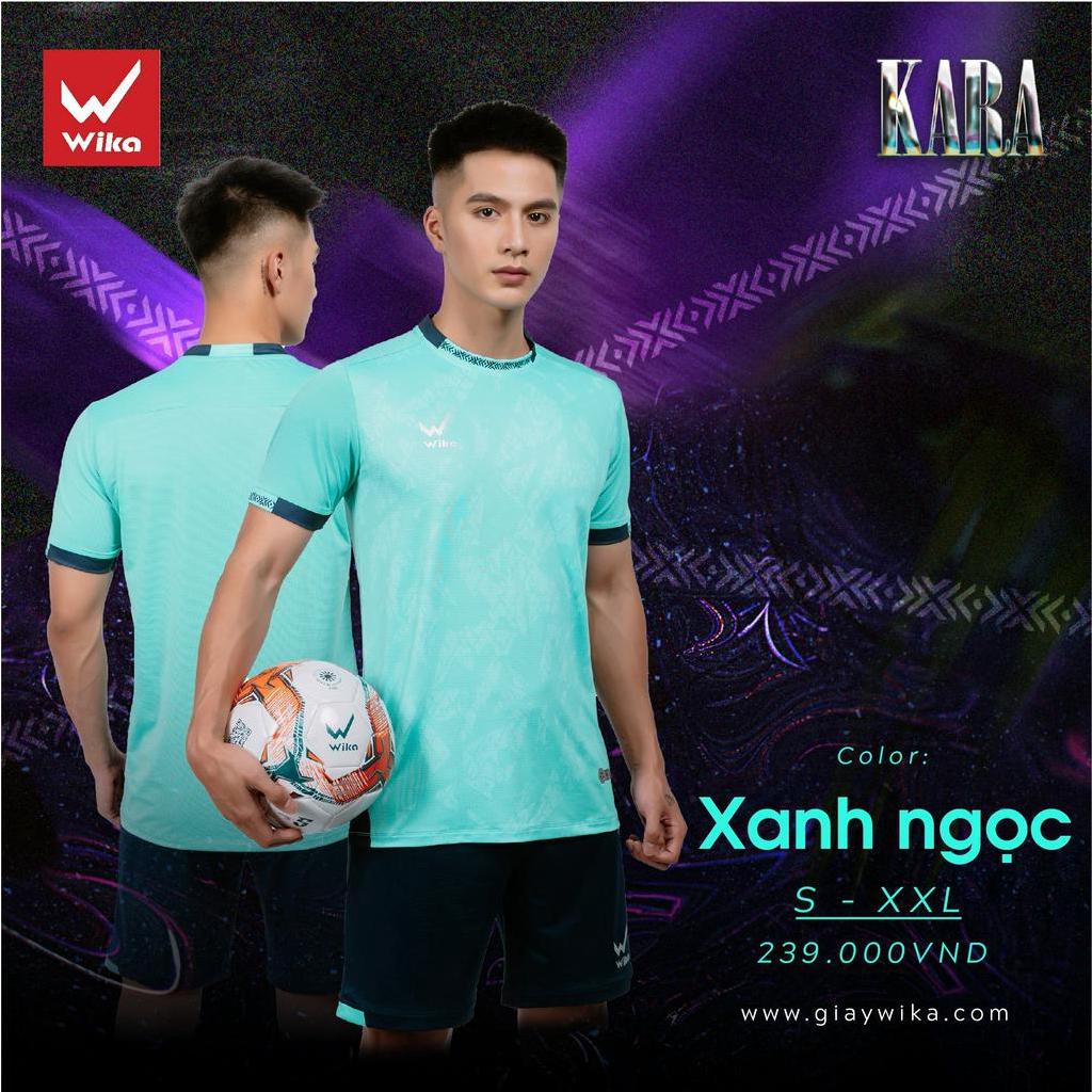 Bộ Quần Áo Đá Bóng Wika Kara Kết Cấu Vải Co Giãn 4 Chiều Mềm Mịn, Thoáng Thí Thấm Hút Tốt