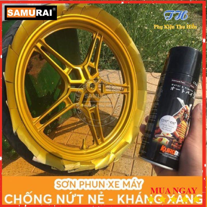 Combo 5 Chai Sơn Xịt Samurai Màu Vàng Kẹo Gồm: UCH210 -3/124 -2 Chai Y016 - K1K