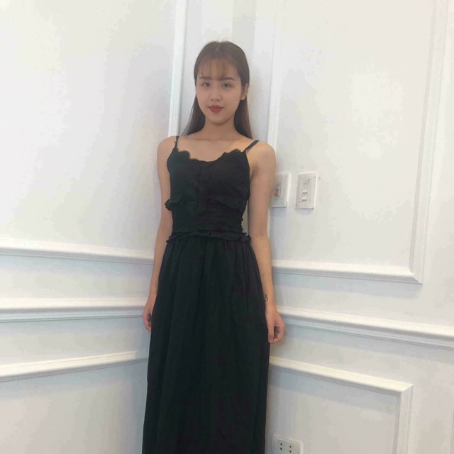 Đầm maxi đen