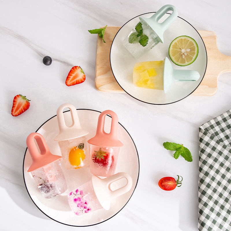 DIY Ice Cream Pops Mold/ Portable Food Grade PP Popsicle Mould/ Food Supplement Tools/ Summer Kitchen Fruit Shake Accessories