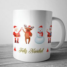 Cốc sứ uống trà cà phê in hình giáng sinh - Quà tặng Noel