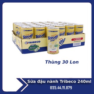 HSD 2023 - Thùng 30 lon Sữa đậu nành Tribeco Trisoy 240ml