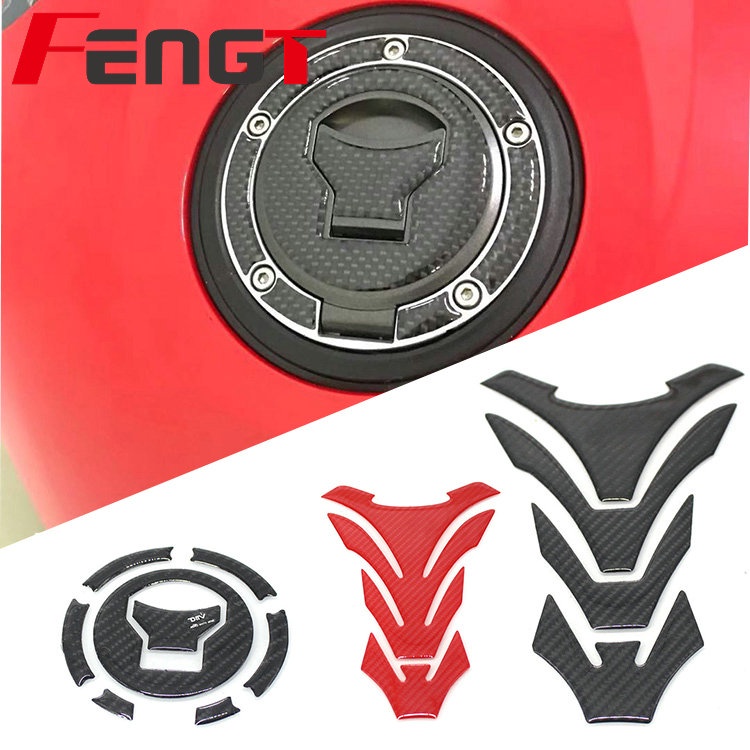 Miếng Dán Nắp Bình Xăng Chống Trượt Hình Xương Cá Bằng Sợi Carbon Cho Honda CB650R CB650F CBR650F CBR500R