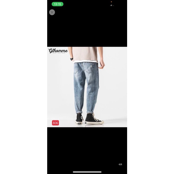 Quần baggy nam rách from suông,rộng cao cấp -phong cách hàn quốc hottrend Lady-Hn Store88 ms 806