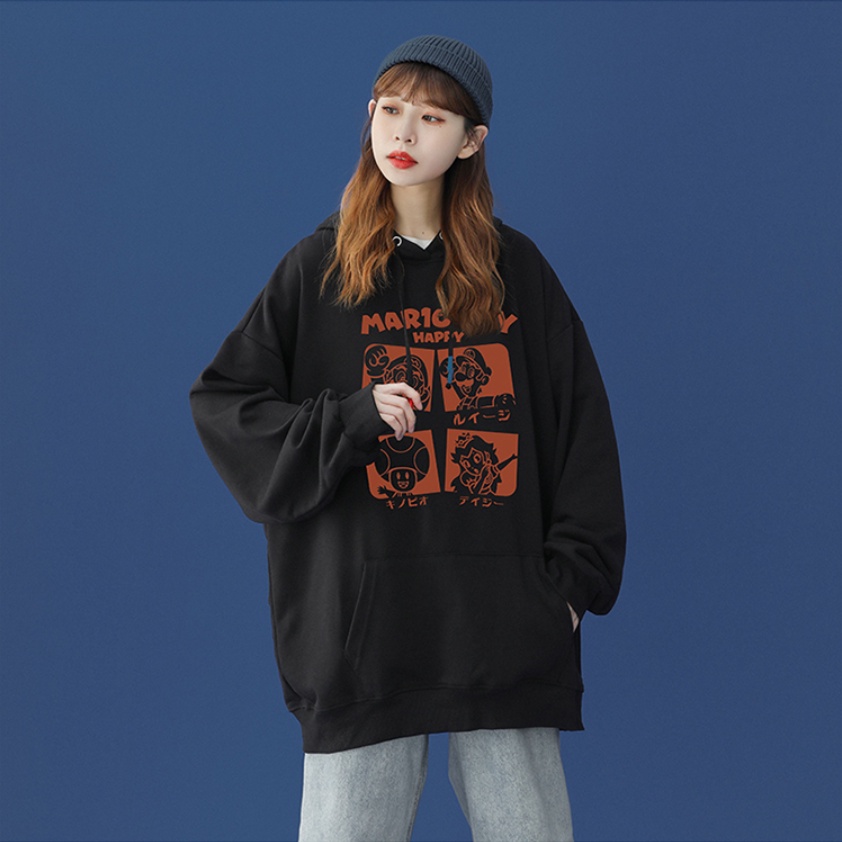 Áo sweater IFNICEFUTURE dài tay dáng rộng phong cách mùa xuân sành điệu cho nam nữ