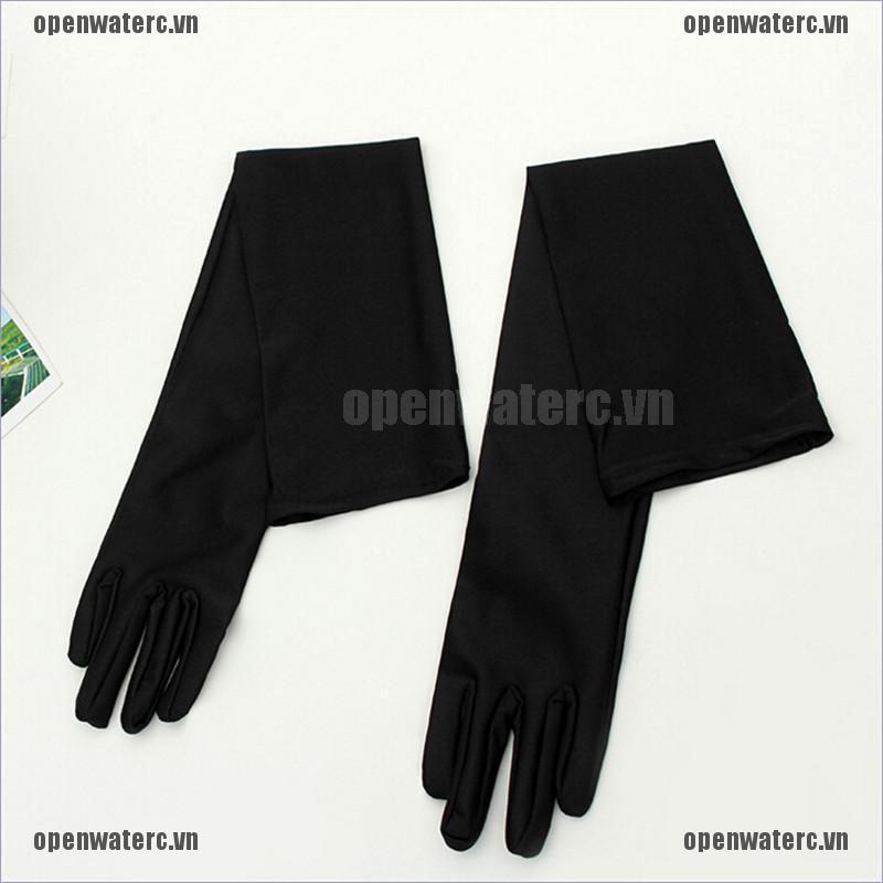 Găng Tay Satin Dài Nhiều Màu Dùng Hóa Trang Tiệc Cưới